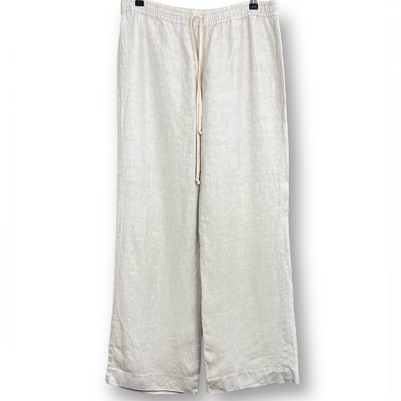 JOSEPH Nude Linen Pull Up Drawstring Relax Lounge Resort Pyjama Pants Sz US 10 - Picture 6 of 13